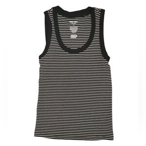 Nine West Black and White Striped Tank Top